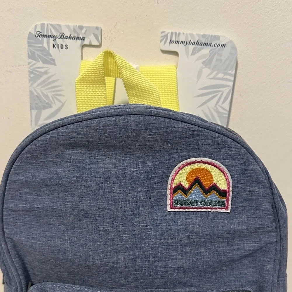 Tommy Bahamas Blue Kids Backpack with Patches NEW NWT